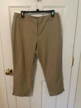 Talbots Khaki Straight-Leg Capri Pants